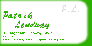 patrik lendvay business card